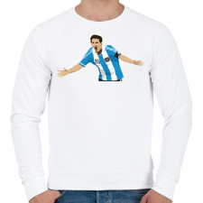 PRINTFASHION Lionel Messi - Férfi pulóver - Fehér férfi pulóver, kardigán