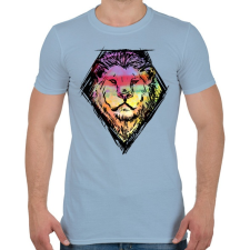 PRINTFASHION Liony - Férfi póló - Világoskék férfi póló
