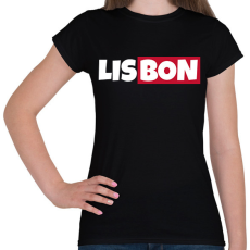 PRINTFASHION LISBON - Női póló - Fekete