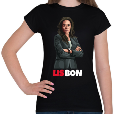 PRINTFASHION LISBON - Női póló - Fekete