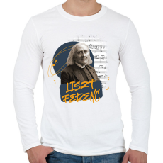 PRINTFASHION Liszt Ferenc - Férfi hosszú ujjú póló - Fehér