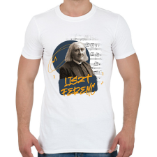 PRINTFASHION Liszt Ferenc - Férfi póló - Fehér férfi póló