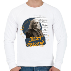 PRINTFASHION Liszt Ferenc - Férfi pulóver - Fehér
