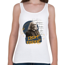 PRINTFASHION Liszt Ferenc - Női atléta - Fehér női trikó