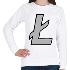 PRINTFASHION Litecoin - Női pulóver - Fehér női pulóver, kardigán