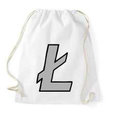 PRINTFASHION Litecoin - Sportzsák, Tornazsák - Fehér tornazsák