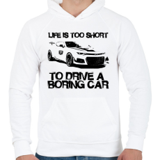 PRINTFASHION LITS - Camaro - Férfi kapucnis pulóver - Fehér