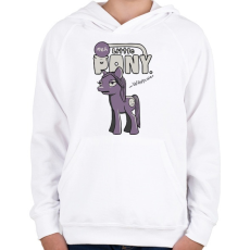 PRINTFASHION Litte Pony - Meh little pony - Gyerek kapucnis pulóver - Fehér