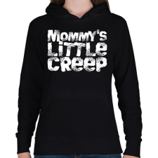 PRINTFASHION Little Creep - Női kapucnis pulóver - Fekete női pulóver, kardigán