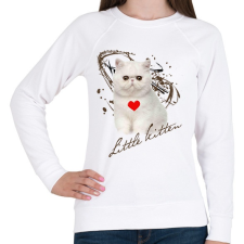 PRINTFASHION little kitten - Női pulóver - Fehér női pulóver, kardigán