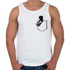 PRINTFASHION Little Pocket Enderman - Férfi atléta - Fehér atléta, trikó