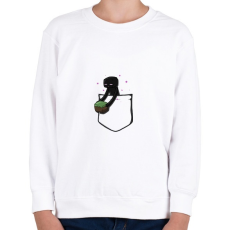 PRINTFASHION Little Pocket Enderman - Gyerek pulóver - Fehér