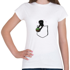 PRINTFASHION Little Pocket Enderman - Női póló - Fehér női póló