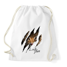 PRINTFASHION Live free - Sportzsák, Tornazsák - Fehér tornazsák