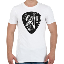 PRINTFASHION Live the rock - Rock to live - Férfi póló - Fehér férfi póló