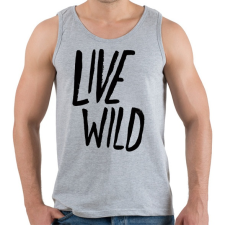 PRINTFASHION Live Wild - Férfi atléta - Sport szürke atléta, trikó