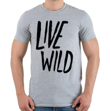 PRINTFASHION Live Wild - Férfi póló - Sport szürke férfi póló
