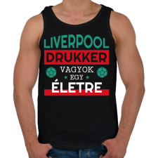 PRINTFASHION Liverpool drukker - Férfi atléta - Fekete atléta, trikó
