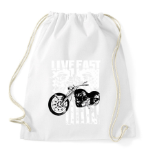 PRINTFASHION Lives Fast - Sportzsák, Tornazsák - Fehér tornazsák
