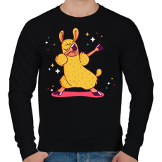 PRINTFASHION Llama Dabbing - Férfi pulóver - Fekete