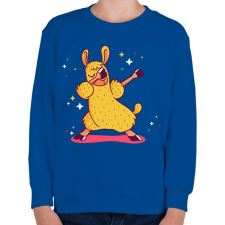 PRINTFASHION Llama Dabbing - Gyerek pulóver - Királykék gyerek pulóver, kardigán