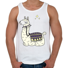 PRINTFASHION llama - Férfi atléta - Fehér