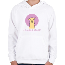PRINTFASHION llama_purple - Gyerek kapucnis pulóver - Fehér