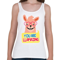 PRINTFASHION LLAMAZING - Női atléta - Fehér