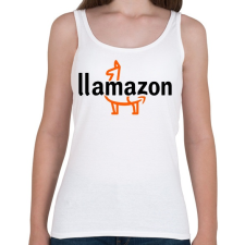 PRINTFASHION Llamazon - Női atléta - Fehér női trikó