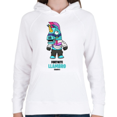 PRINTFASHION Llambro - Fortnite Season 6 - Női kapucnis pulóver - Fehér