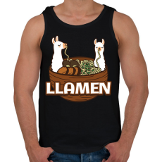 PRINTFASHION Llamen - Férfi atléta - Fekete