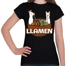 PRINTFASHION Llamen - Női póló - Fekete