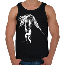 PRINTFASHION Ló arc - Férfi atléta - Fekete
