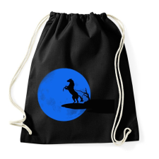 PRINTFASHION ló és a kék hold - Sportzsák, Tornazsák - Fekete tornazsák