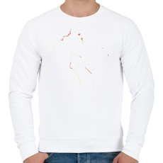 PRINTFASHION Ló és lovas - Férfi pulóver - Fehér