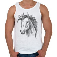 PRINTFASHION ló - Férfi atléta - Fehér