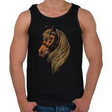 PRINTFASHION Ló - Férfi atléta - Fekete