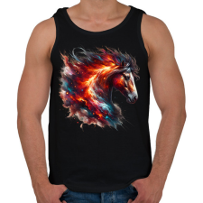 PRINTFASHION ló - Férfi atléta - Fekete atléta, trikó