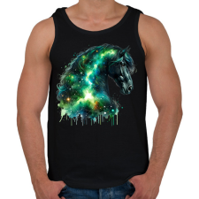 PRINTFASHION ló - Férfi atléta - Fekete atléta, trikó