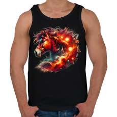 PRINTFASHION ló - Férfi atléta - Fekete