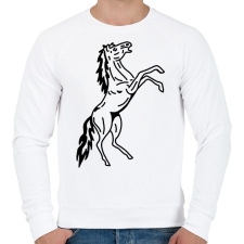 PRINTFASHION ló - Férfi pulóver - Fehér férfi pulóver, kardigán