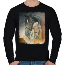 PRINTFASHION ló - Férfi pulóver - Fekete férfi pulóver, kardigán