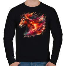 PRINTFASHION ló - Férfi pulóver - Fekete férfi pulóver, kardigán