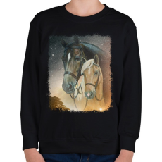 PRINTFASHION ló - Gyerek pulóver - Fekete