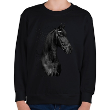 PRINTFASHION ló - Gyerek pulóver - Fekete gyerek pulóver, kardigán