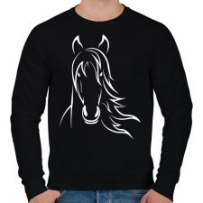 PRINTFASHION Ló minta  - Férfi pulóver - Fekete férfi pulóver, kardigán