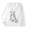 PRINTFASHION Ló minta - Sportzsák, Tornazsák - Fehér