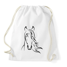 PRINTFASHION Ló minta - Sportzsák, Tornazsák - Fehér tornazsák