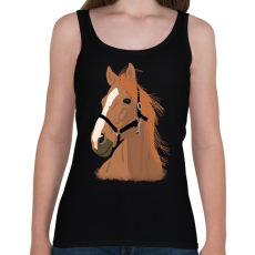 PRINTFASHION Ló - Női atléta - Fekete