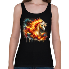 PRINTFASHION ló - Női atléta - Fekete női trikó